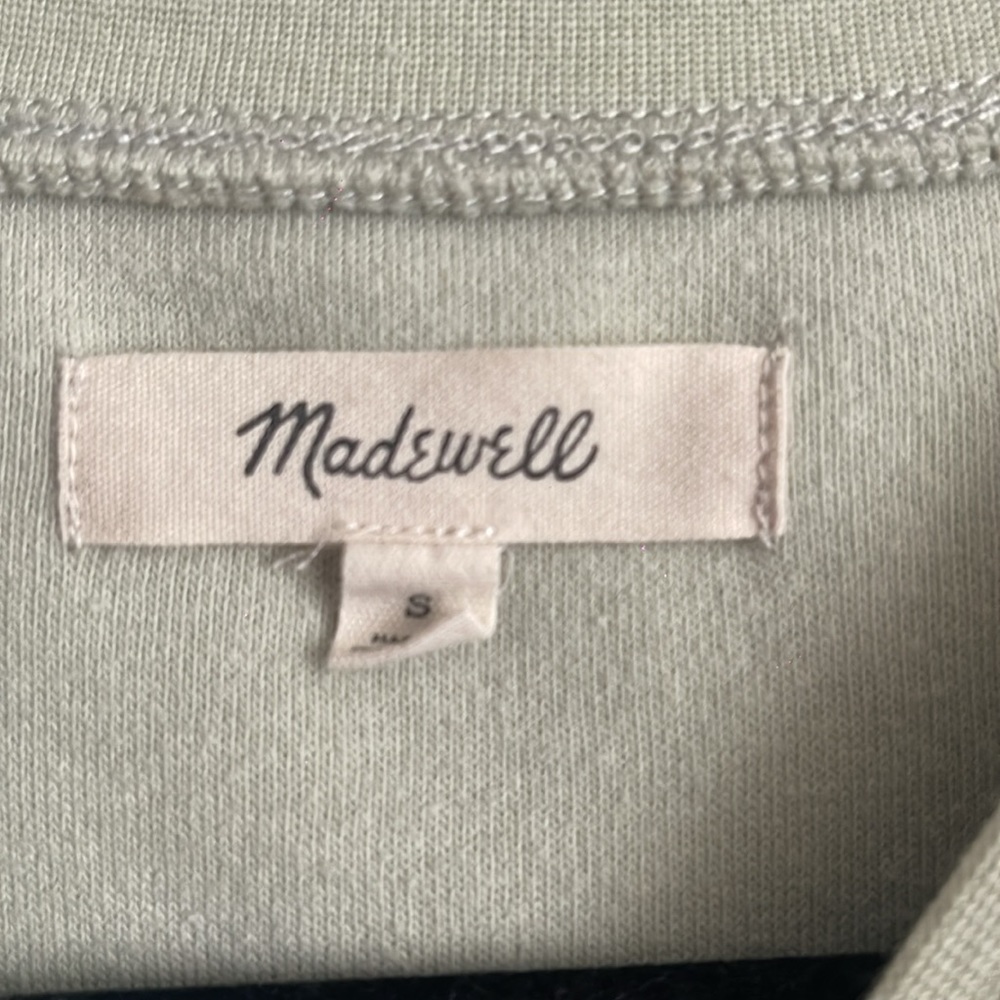 Madewell Brushed Fleeced Side Button Sweatshirt S… - image 3